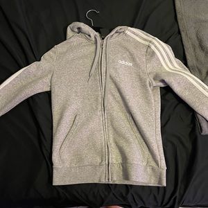 grey Adidas zip up jacket